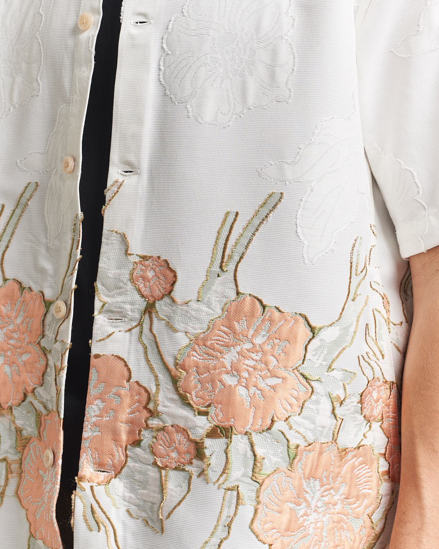 Herr | Skjortor | NN07 | Freddy Flower Short Sleeve Shirt White Multi