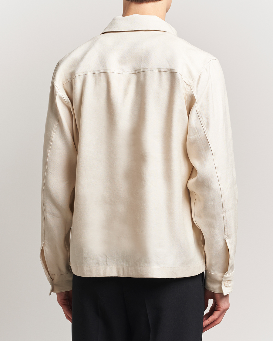 Herr | Skjortor | NN07 | Alban Cotton/Linen Overshirt Ivory
