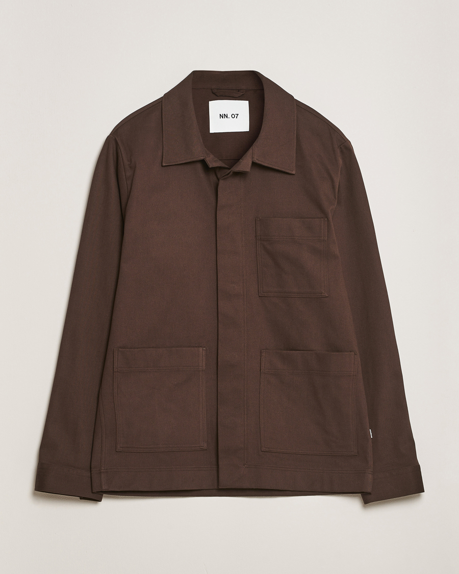 Herr | Skjortor | NN07 | Olav Pocket Overshirt Demitasse Brown