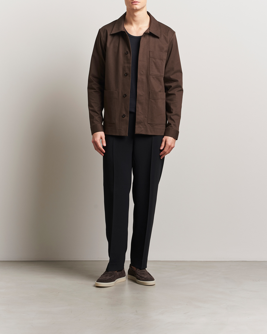 Herr | Skjortor | NN07 | Olav Pocket Overshirt Demitasse Brown
