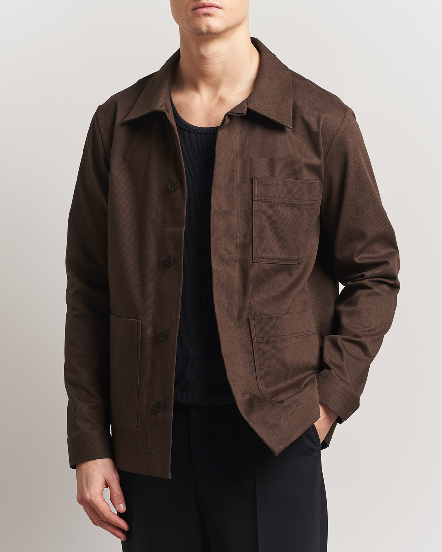 Herr | Skjortor | NN07 | Olav Pocket Overshirt Demitasse Brown