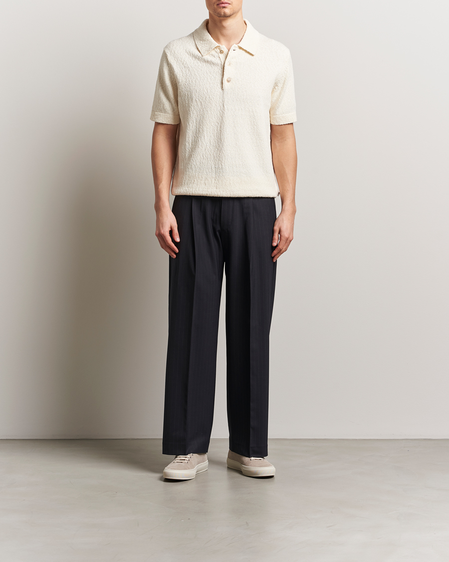 Herr | Pikéer | NN07 | Randy Knitted Polo Ecru