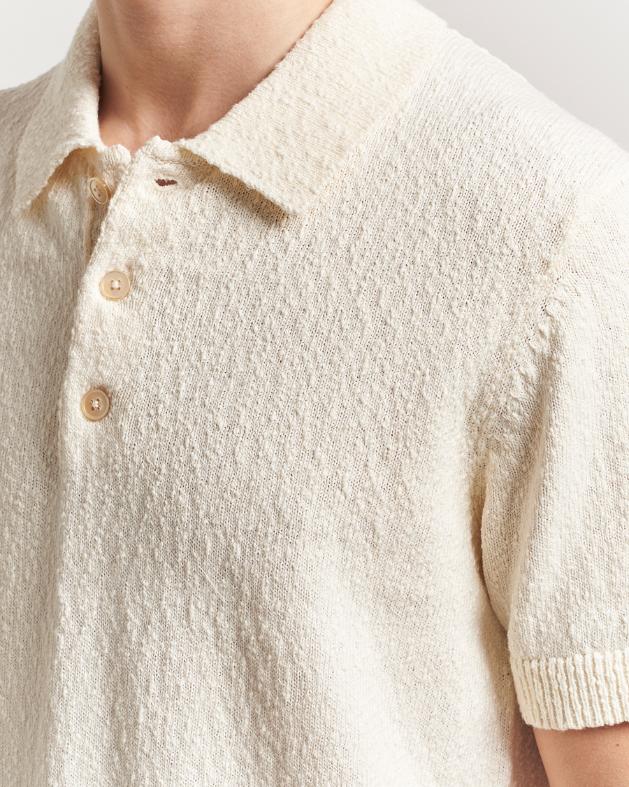 Herr | Pikéer | NN07 | Randy Knitted Polo Ecru