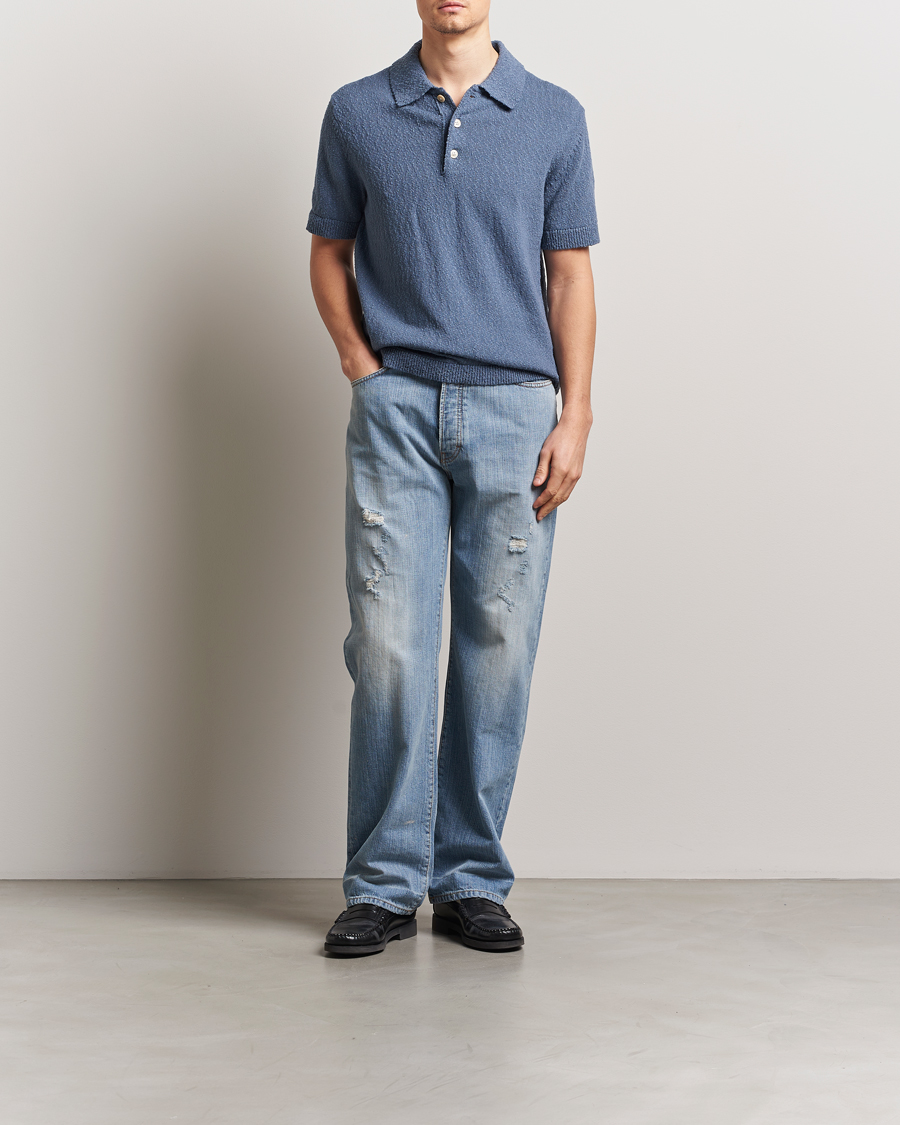 Herr | Pikéer | NN07 | Randy Knitted Polo Bering Blue