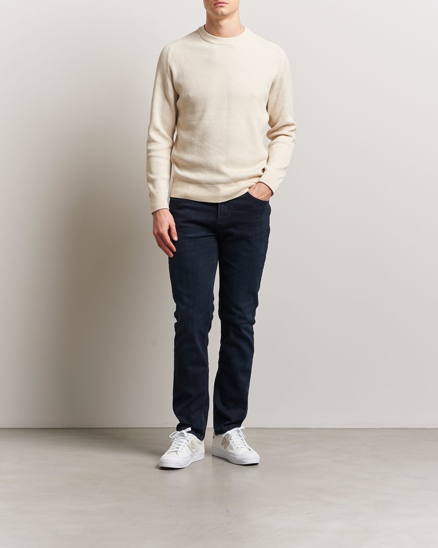 Herr | Tröjor | NN07 | Kevin Cotton Knitted Sweater Ivory