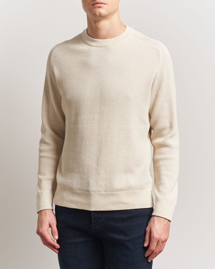 Herr | Tröjor | NN07 | Kevin Cotton Knitted Sweater Ivory