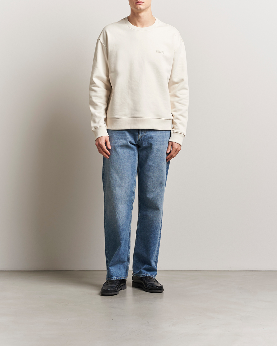Herr | Tröjor | NN07 | David Crew Neck Sweatshirt Ivory