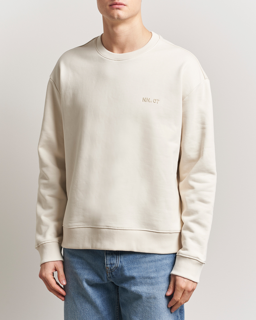 Herr | Tröjor | NN07 | David Crew Neck Sweatshirt Ivory
