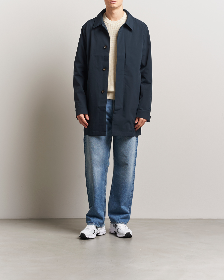 Herr | Jackor | NN07 | Kim Waterproof Car Coat Navy Blue