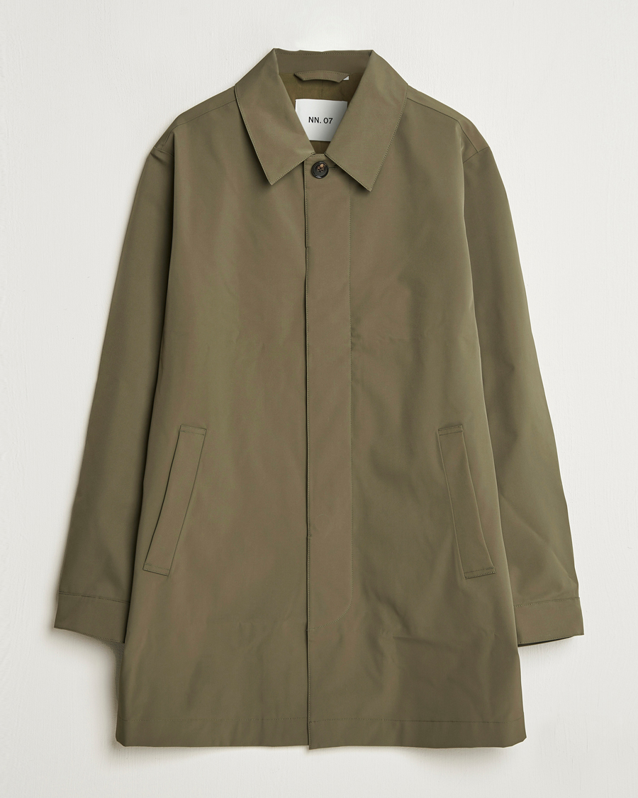 Herr | Jackor | NN07 | Kim Waterproof Car Coat Capers Green