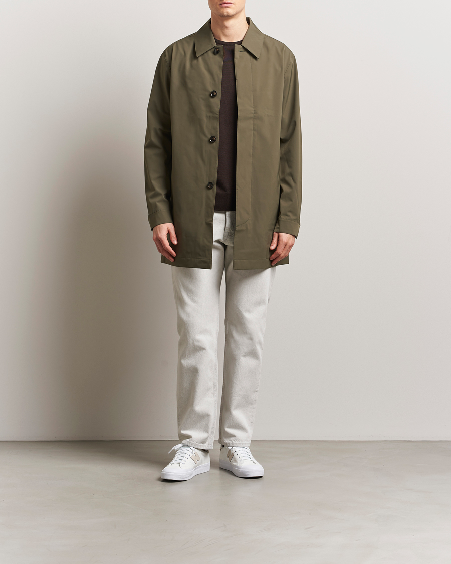 Herr | Jackor | NN07 | Kim Waterproof Car Coat Capers Green