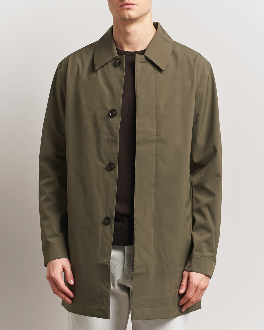 Herr | Jackor | NN07 | Kim Waterproof Car Coat Capers Green