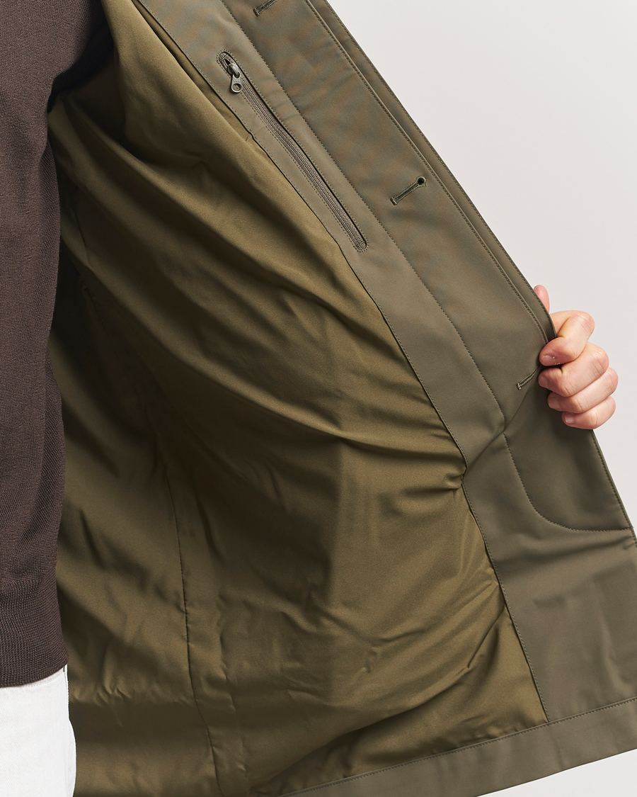 Herr | Jackor | NN07 | Kim Waterproof Car Coat Capers Green