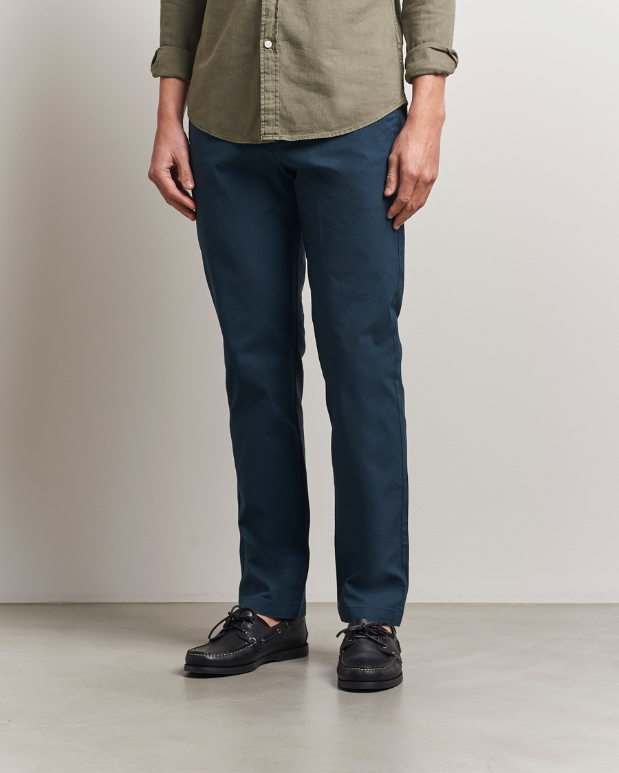 Herr | Byxor | Dockers | Crafted Khaki Slim Cotton/Linen Chino Stratified Sea