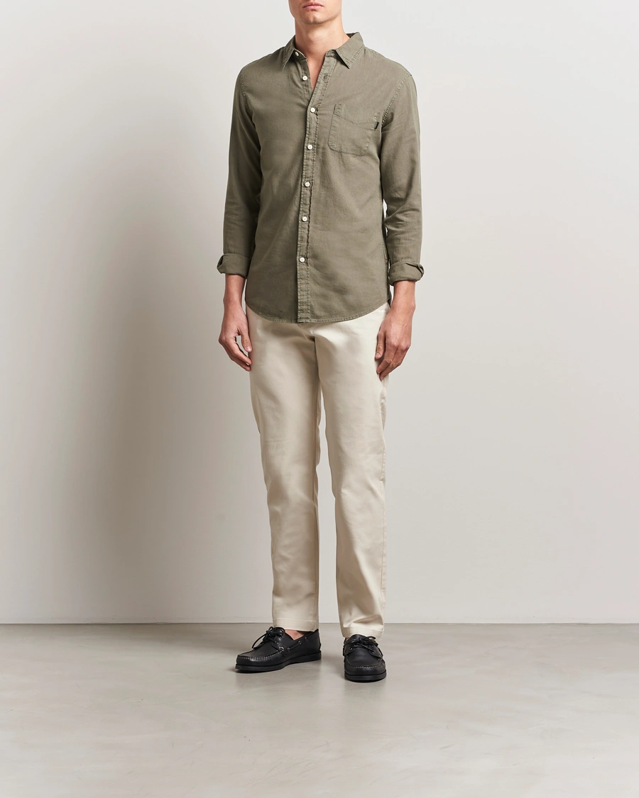 Herr | Byxor | Dockers | Crafted Khaki Slim Cotton/Linen Chino Summer Earth
