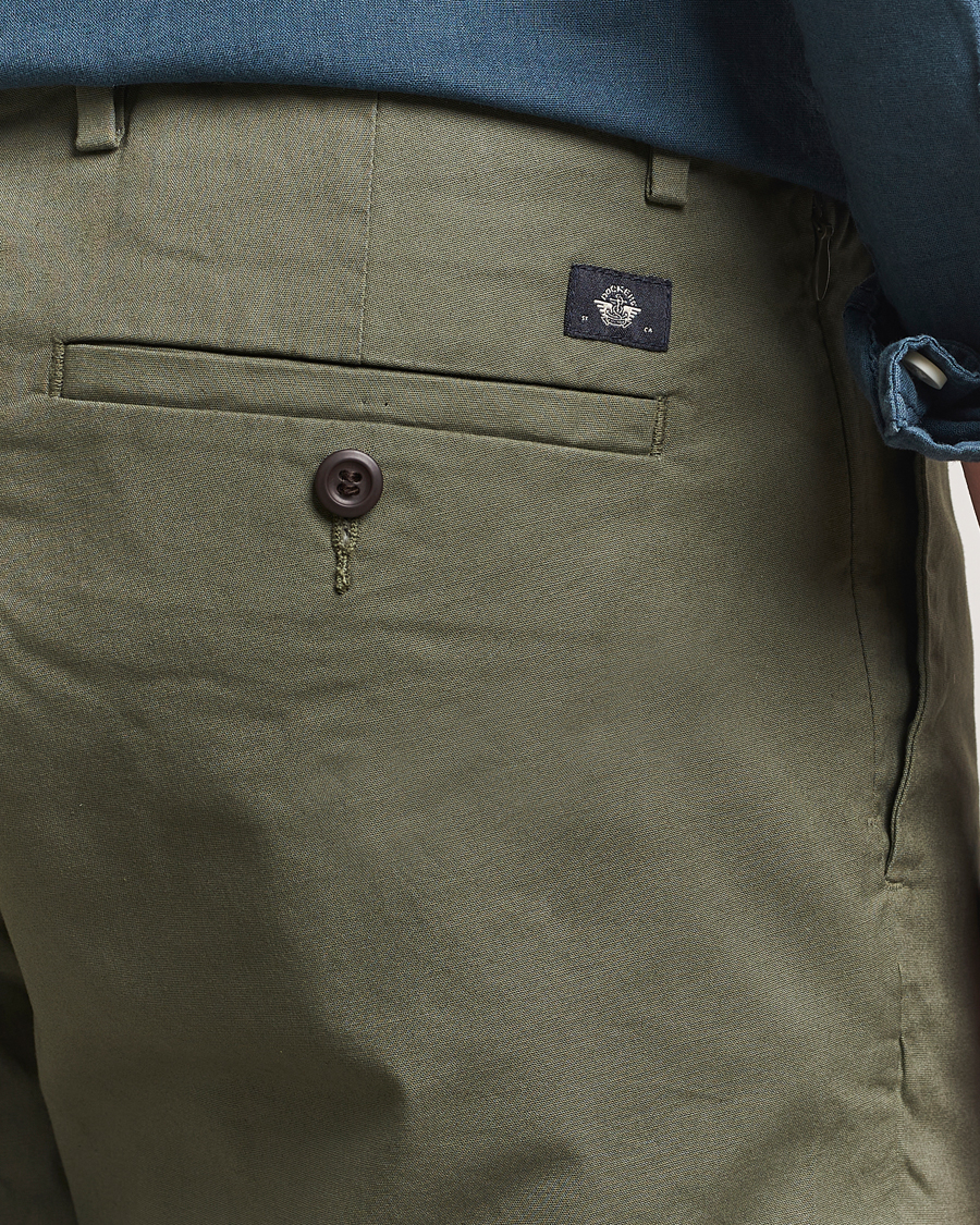 Herr | Shorts | Dockers | Slim Cotton/Linen Shorts Teal Leaf