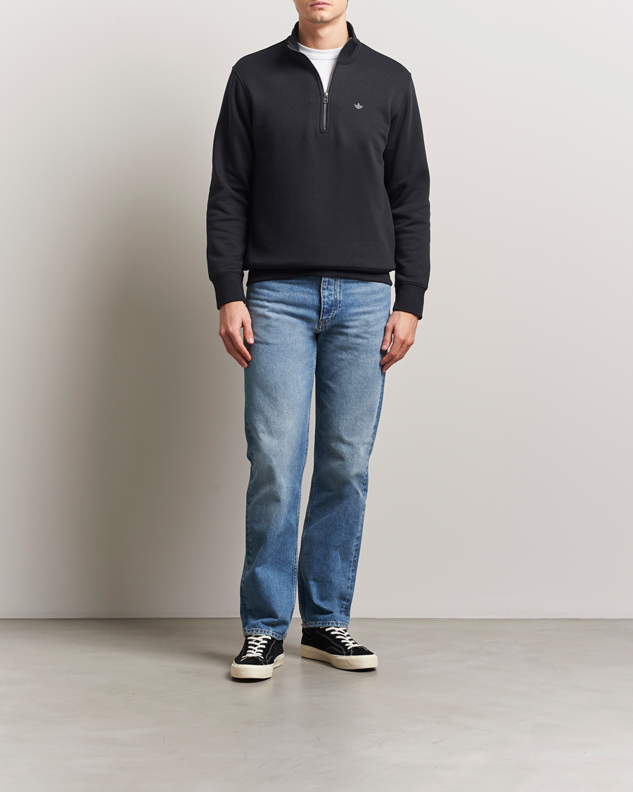 Herr | Tröjor | Dockers | Quarter Zip Fleece Black
