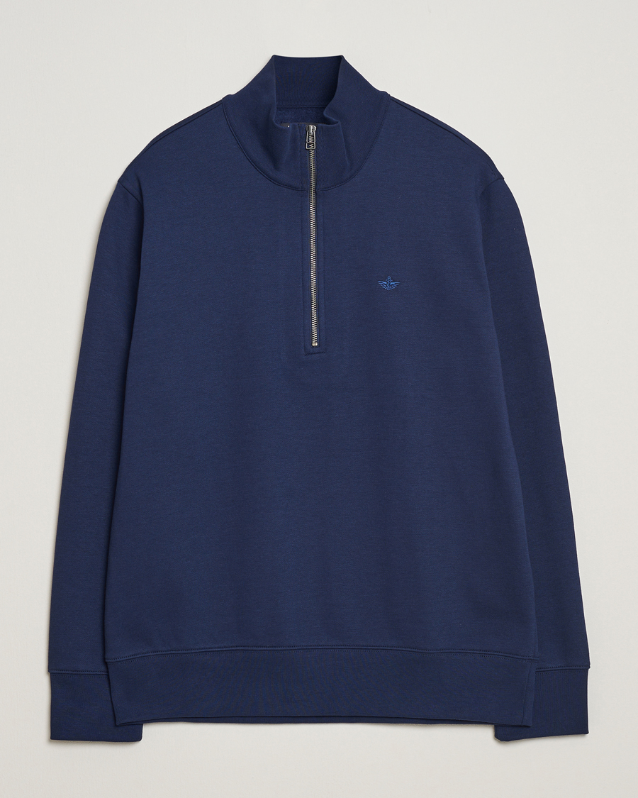 Herr | Tröjor | Dockers | Quarter Zip Fleece Navy Blazer