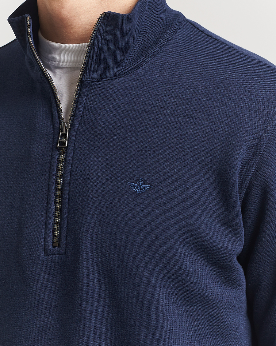Herr | Tröjor | Dockers | Quarter Zip Fleece Navy Blazer