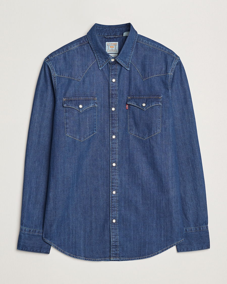 Herr | Skjortor | Levi's | Barstow Western Standard Shirt Medium Blue