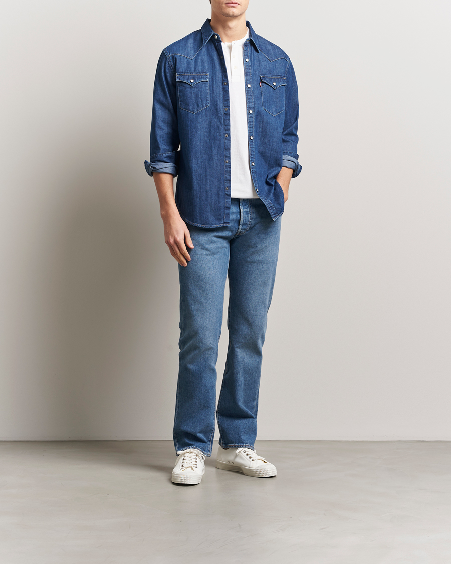 Herr | Skjortor | Levi's | Barstow Western Standard Shirt Medium Blue