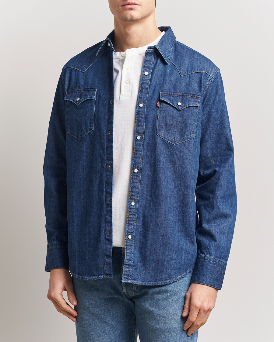 Herr | Skjortor | Levi's | Barstow Western Standard Shirt Medium Blue