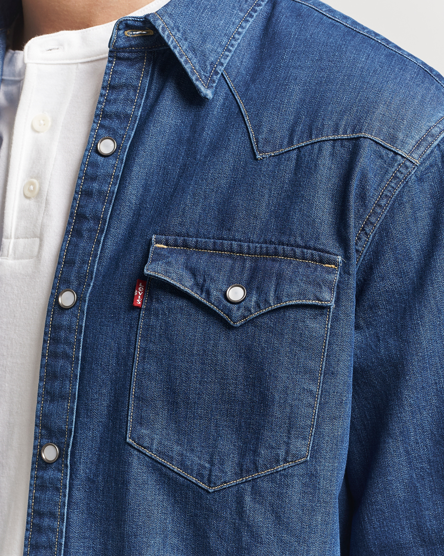 Herr | Skjortor | Levi's | Barstow Western Standard Shirt Medium Blue