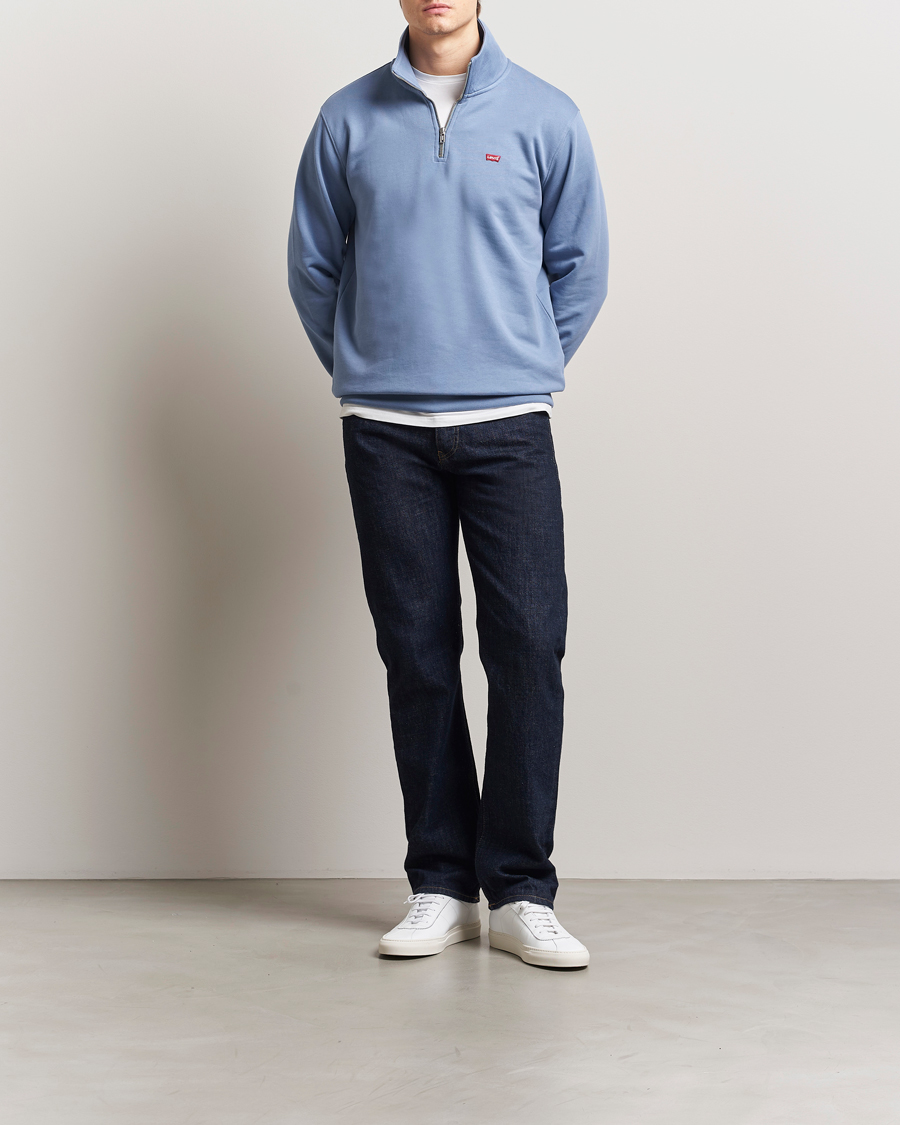 Herr | Tröjor | Levi's | Original Half Zip Sweater Vintage Indigo
