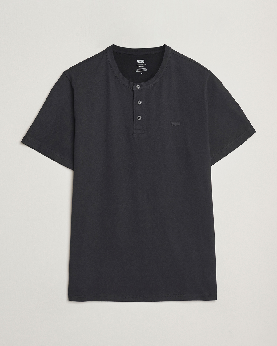 Herr | T-Shirts | Levi's | Short Sleeve Henley Mineral Black