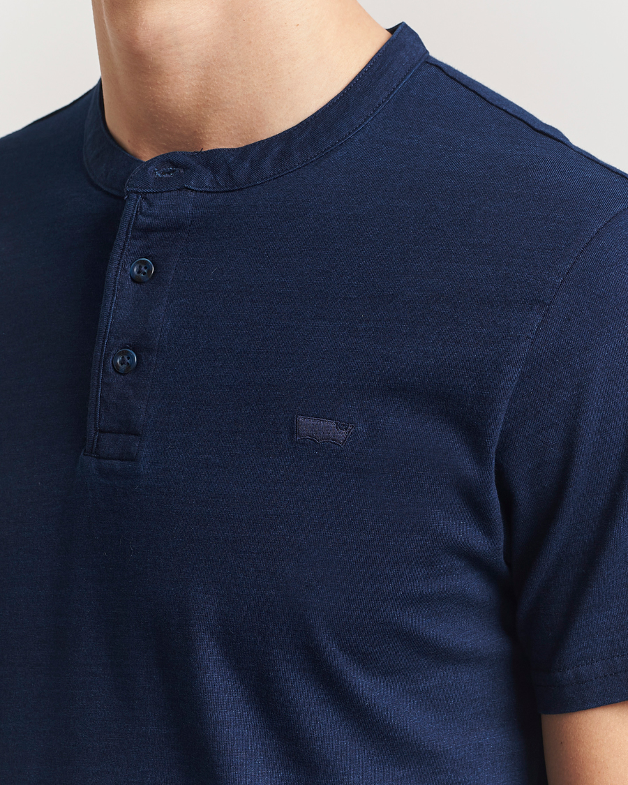 Herr | T-Shirts | Levi's | Short Sleeve Henley Dark Indigo