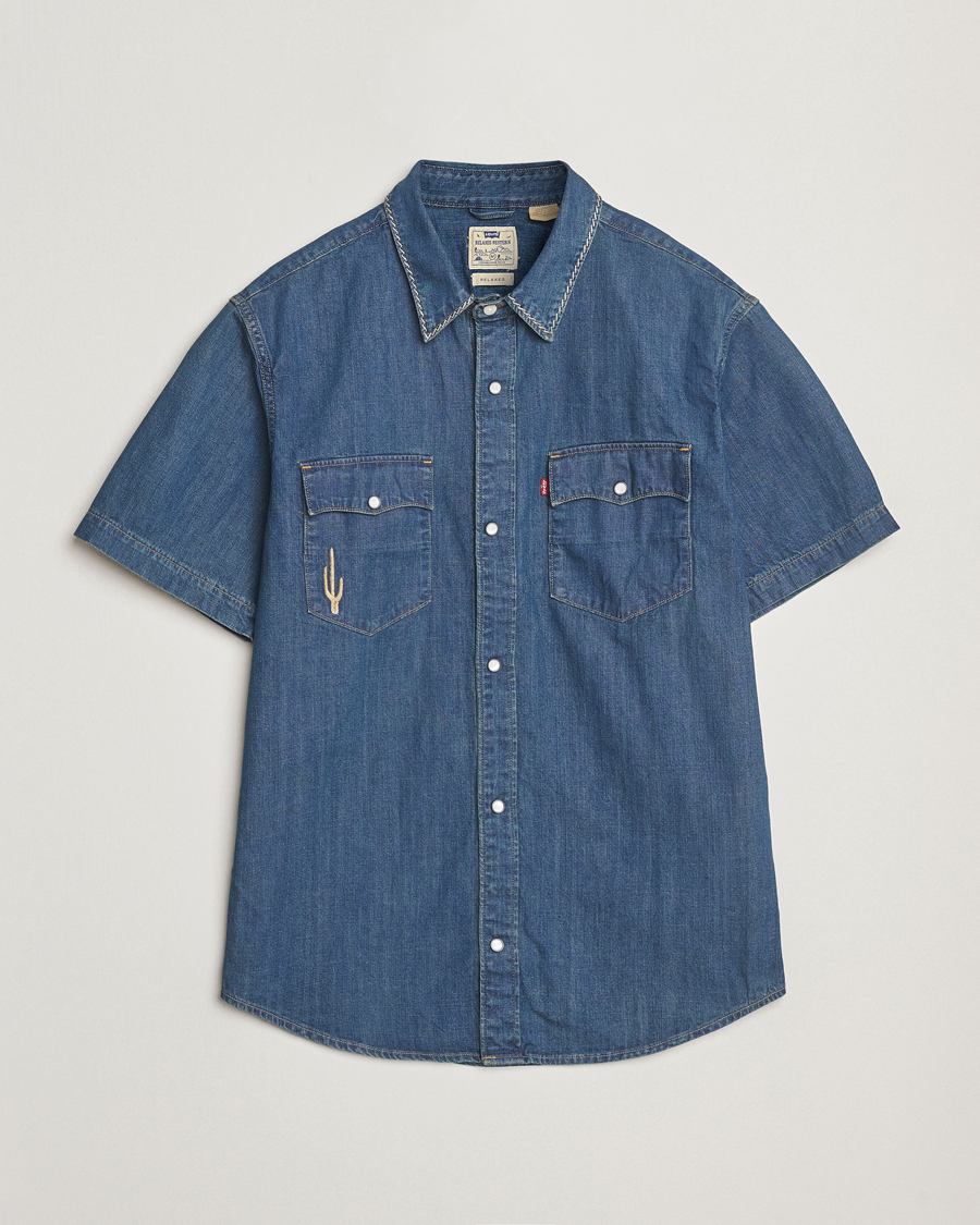 Herr | Skjortor | Levi's | Relaxed Fit Short Sleeve Western Shirt Dark Blue