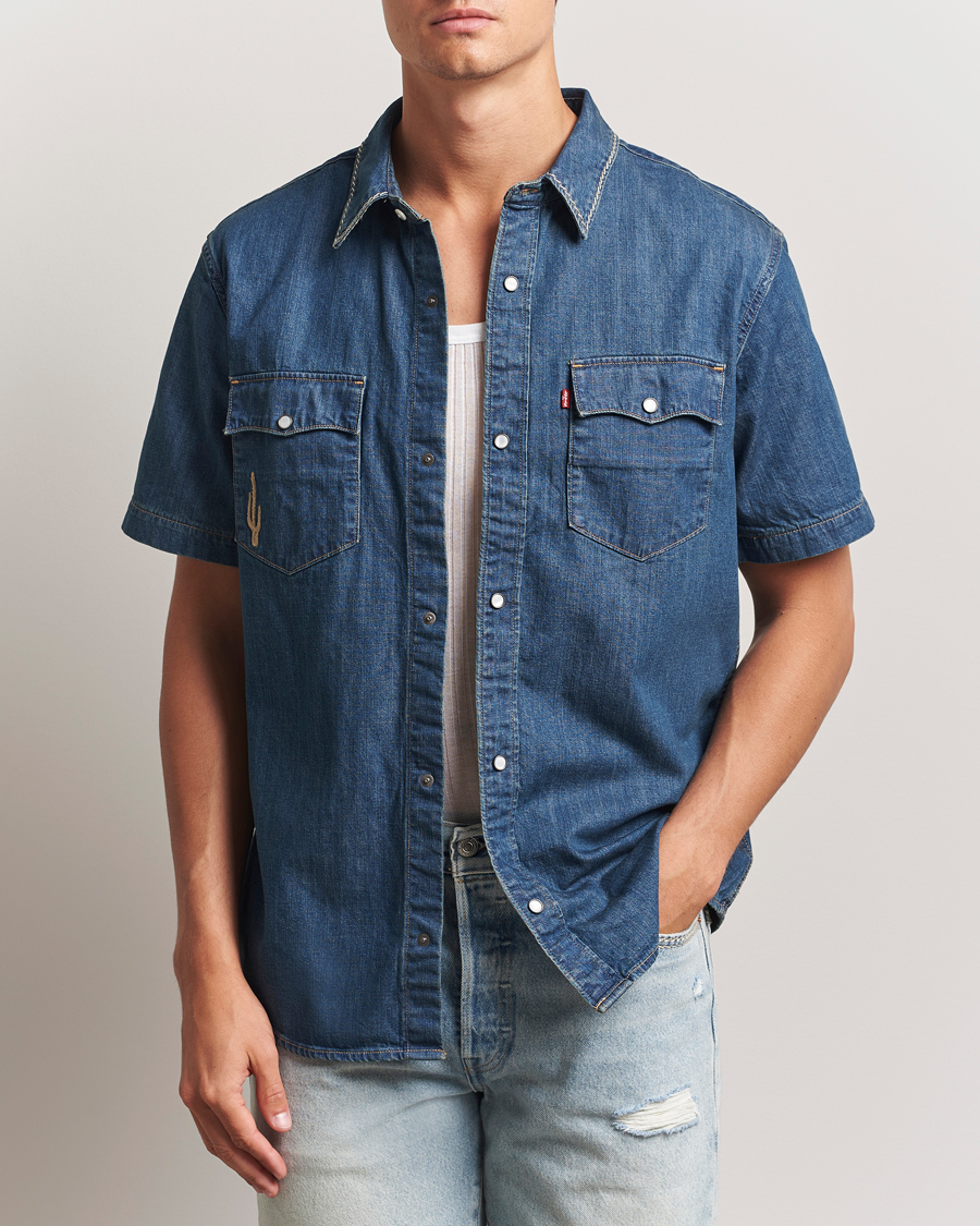 Herr | Skjortor | Levi's | Relaxed Fit Short Sleeve Western Shirt Dark Blue