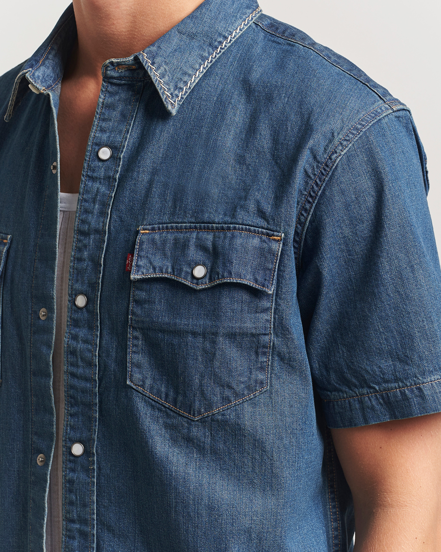 Herr | Skjortor | Levi's | Relaxed Fit Short Sleeve Western Shirt Dark Blue