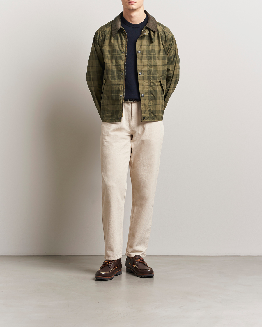 Herr | Jackor | Barbour Heritage | Transport Check Cotton Casual Jacket Olive