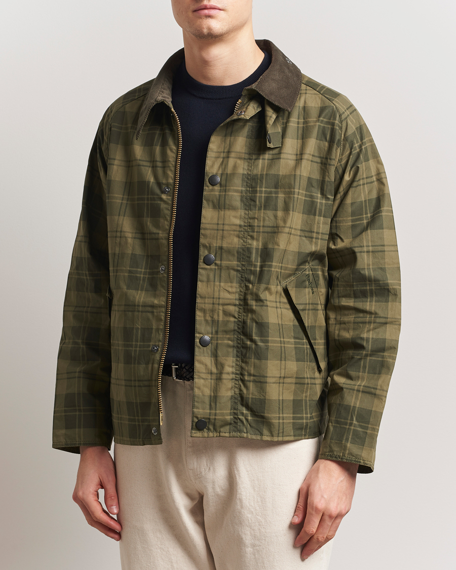 Herr | Jackor | Barbour Heritage | Transport Check Cotton Casual Jacket Olive