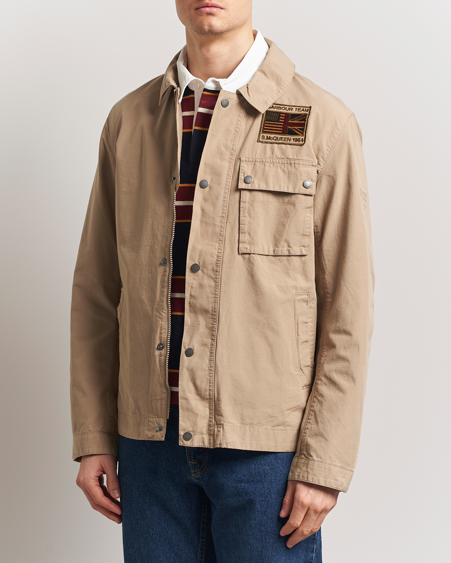 Herr | Jackor | Barbour International | Steve McQueen Workers Casual Jacket Timber Wolf
