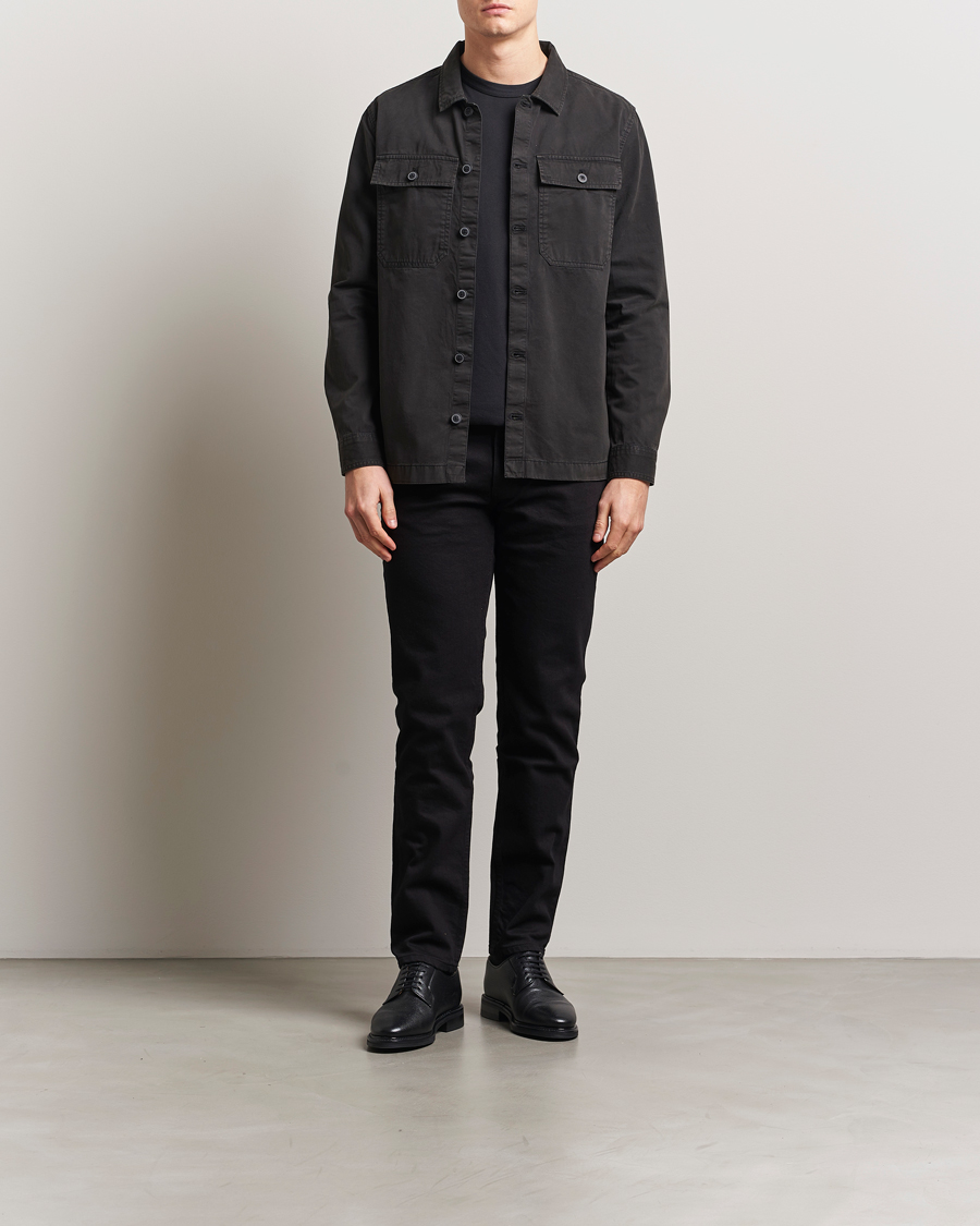 Herr | Skjortor | Barbour International | Arlo Cotton Overshirt Black