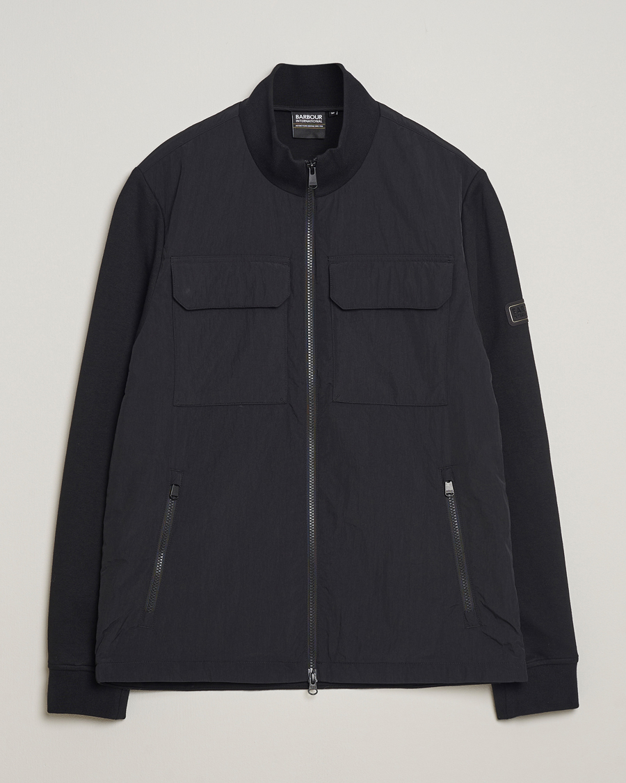 Herr | Tröjor | Barbour International | Ethan Funnel Neck Hybrid Sweat Black