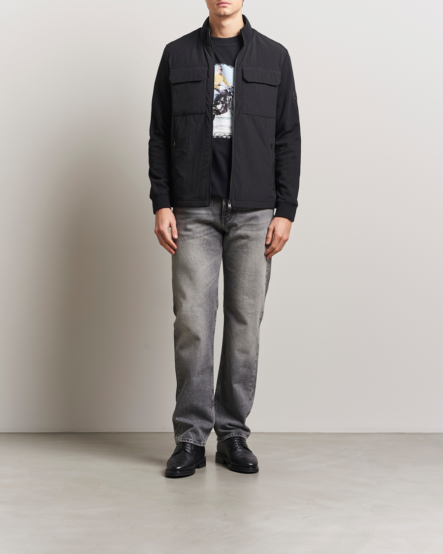 Herr | Tröjor | Barbour International | Ethan Funnel Neck Hybrid Sweat Black