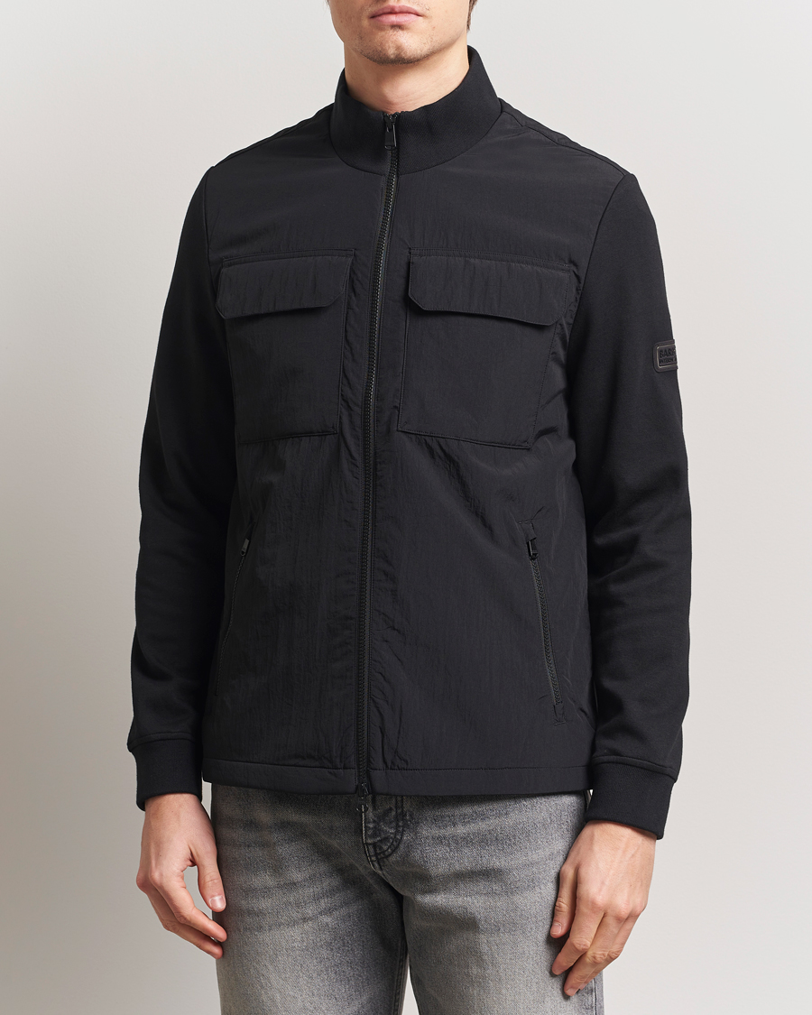 Herr | Tröjor | Barbour International | Ethan Funnel Neck Hybrid Sweat Black