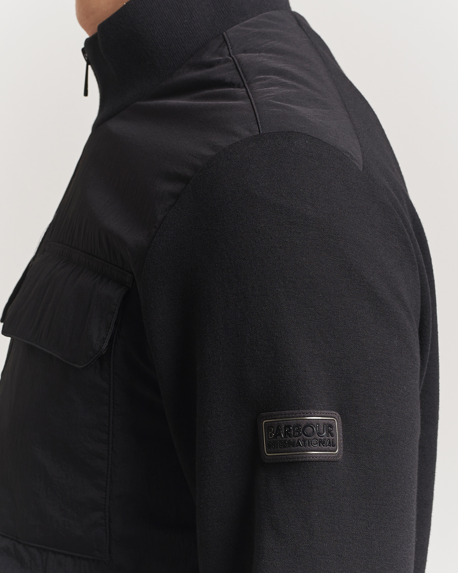 Herr | Tröjor | Barbour International | Ethan Funnel Neck Hybrid Sweat Black