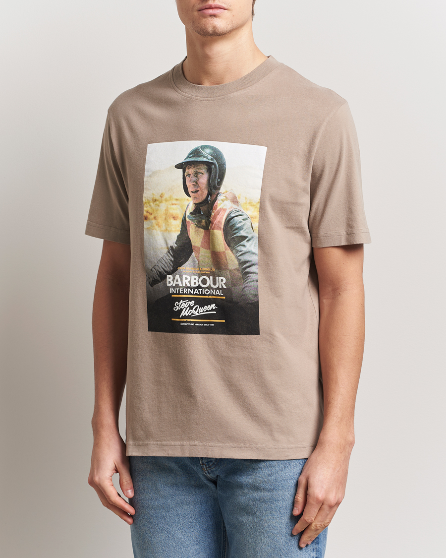 Herr | T-Shirts | Barbour International | Nicholl Steve McQueen T-Shirt Timber Wolf