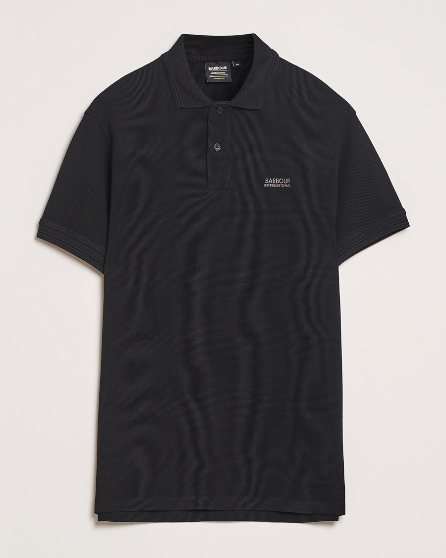 Herr | Pikéer | Barbour International | Charlie Textured Polo Black