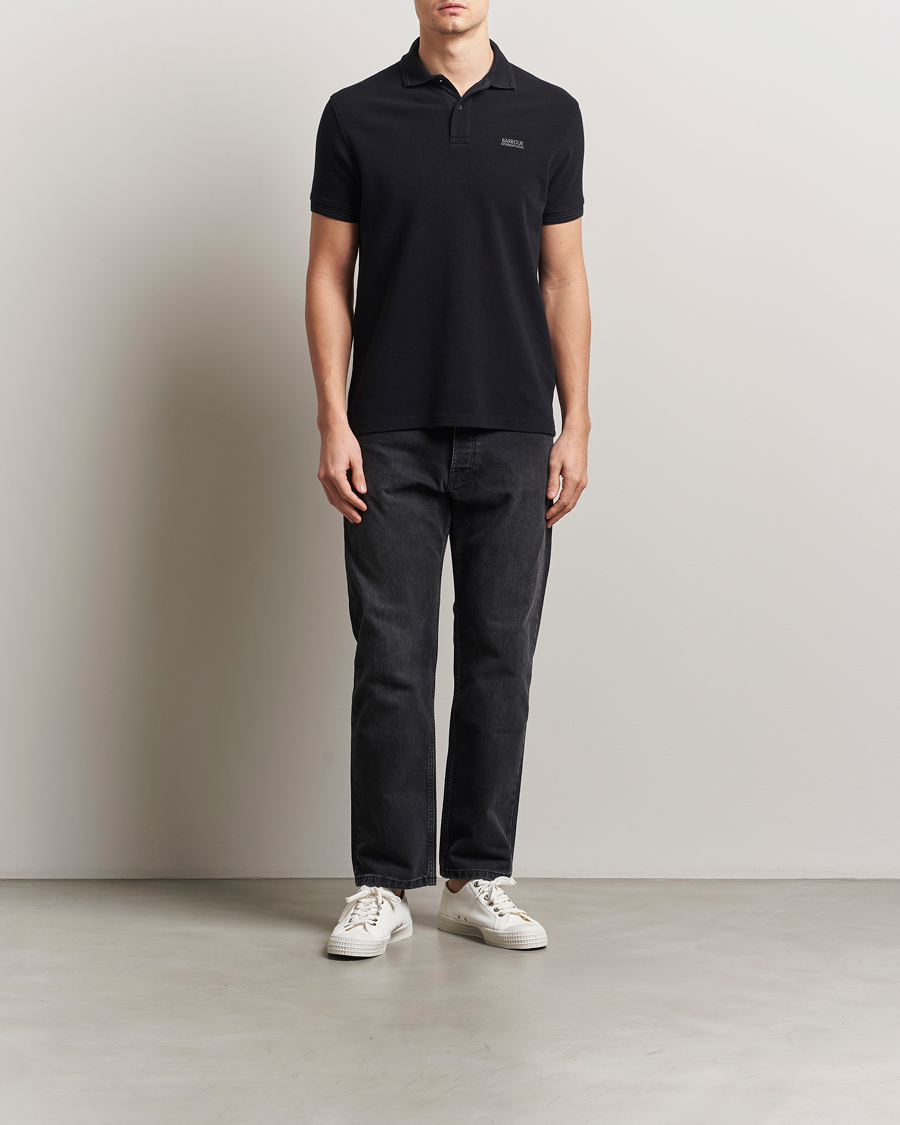 Herr | Pikéer | Barbour International | Charlie Textured Polo Black