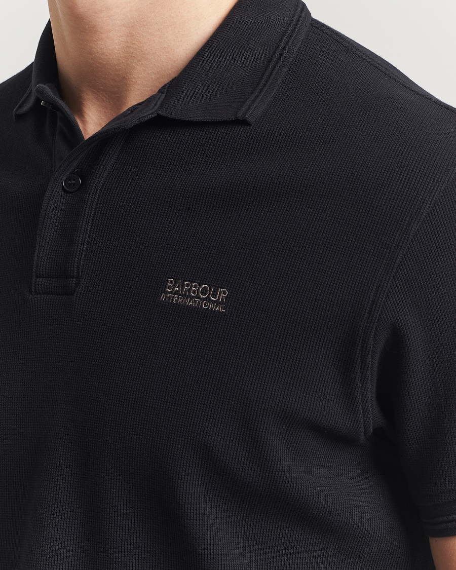 Herr | Pikéer | Barbour International | Charlie Textured Polo Black