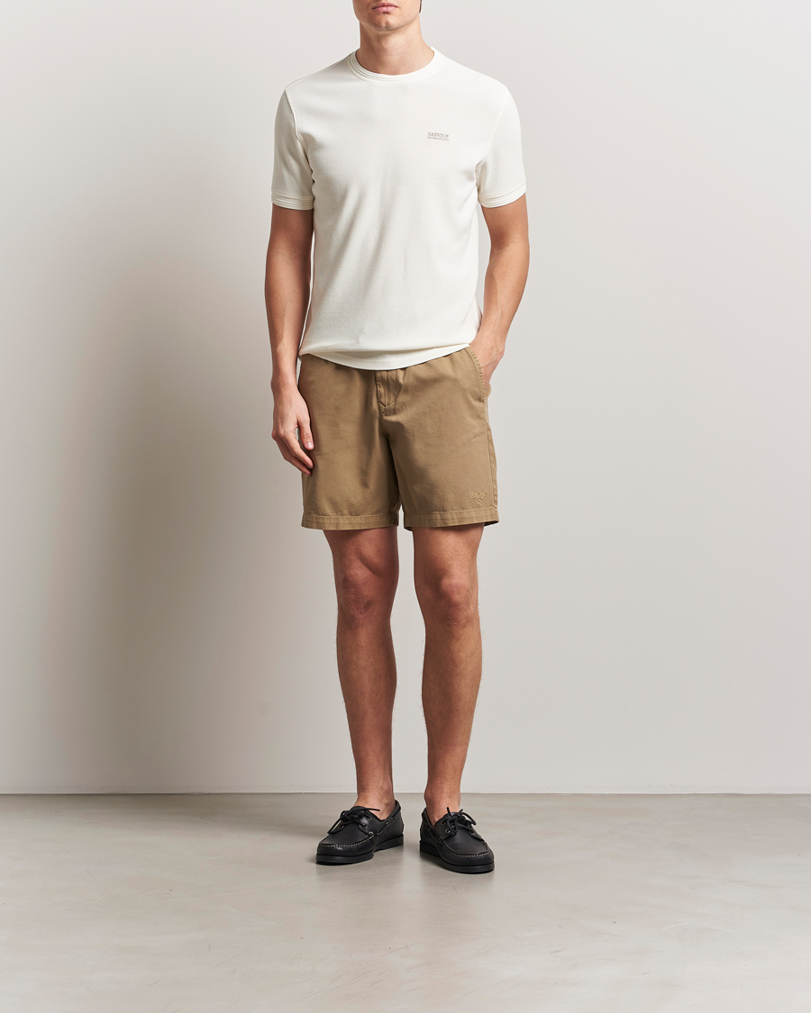 Herr | T-Shirts | Barbour International | Charlie Textured T-Shirt Whisper White