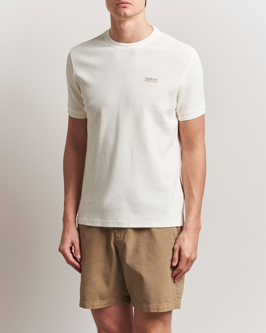Herr | T-Shirts | Barbour International | Charlie Textured T-Shirt Whisper White
