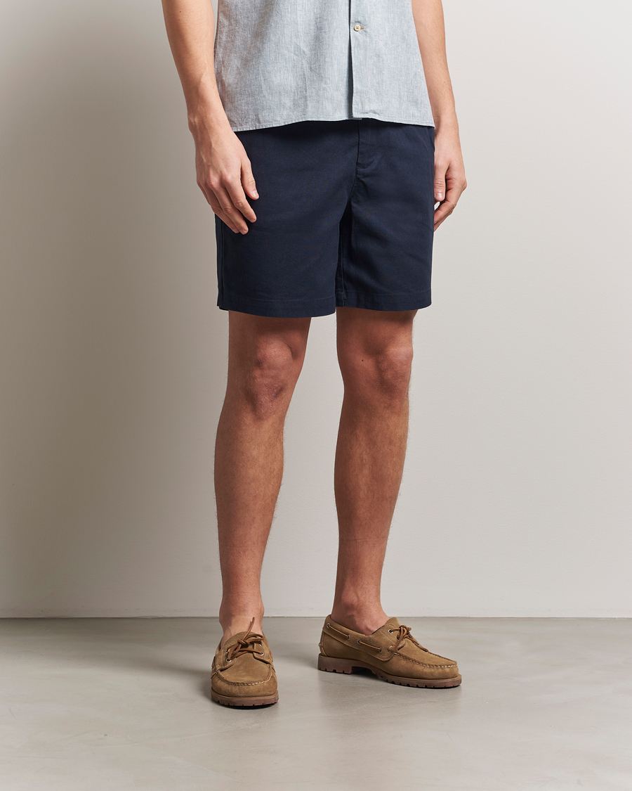 Herr | Shorts | Barbour Lifestyle | Cotton/Linen Relaxed Shorts Navy