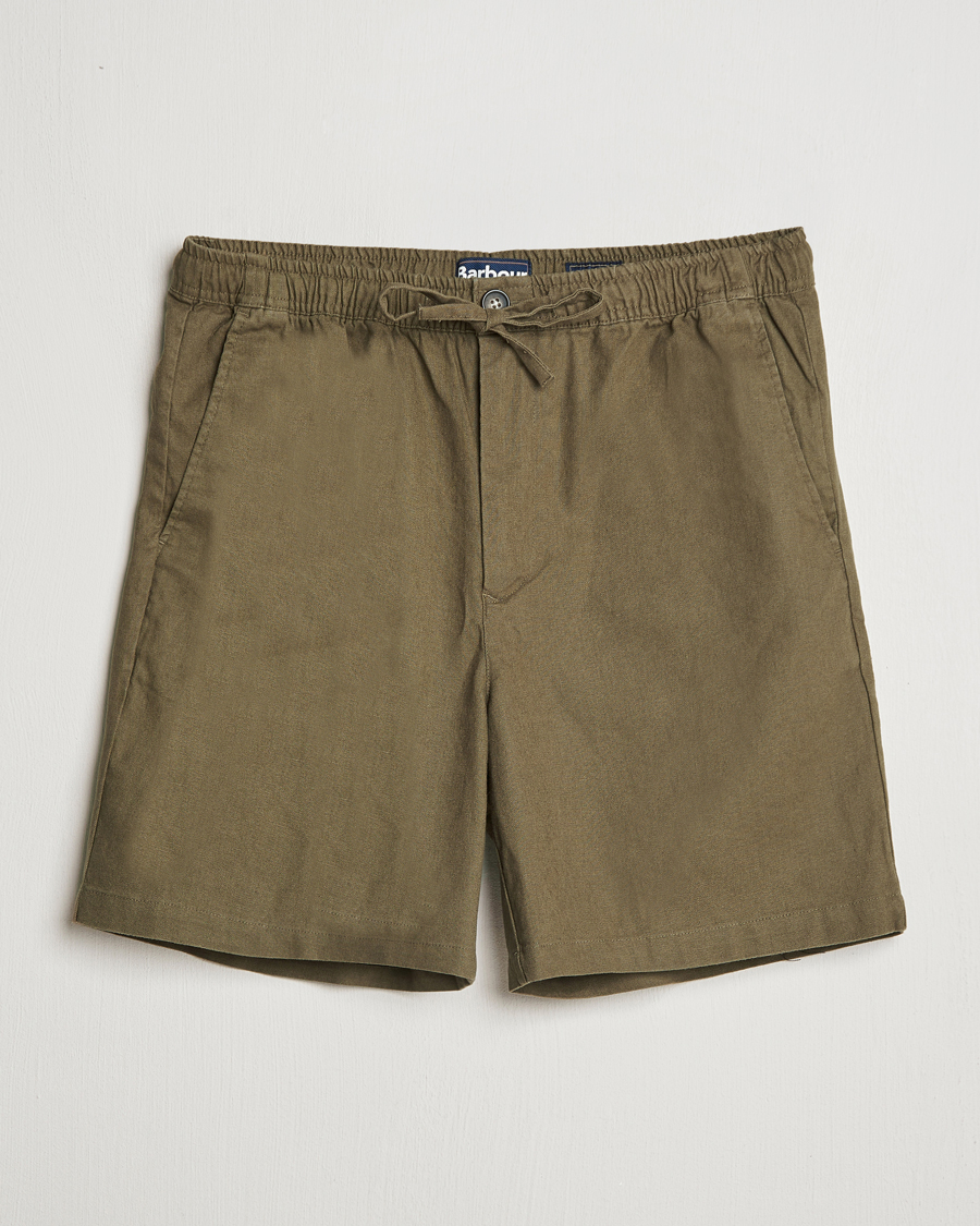 Herr | Shorts | Barbour Lifestyle | Cotton/Linen Relaxed Shorts Light Sage