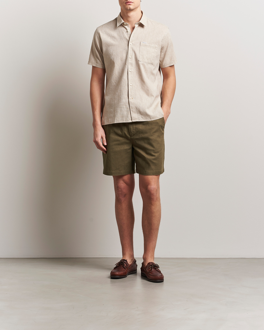 Herr | Shorts | Barbour Lifestyle | Cotton/Linen Relaxed Shorts Light Sage